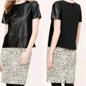 Ann Taylor LOFT Faux Leather Top